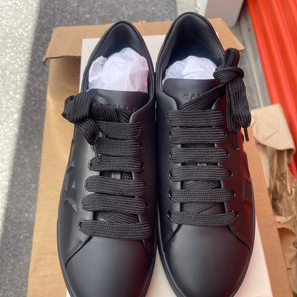 Bally Black Sneakers Minimalist Design Leather